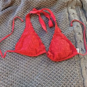 y2k Pink Self-Tie Halter Swimsuit Top 💕